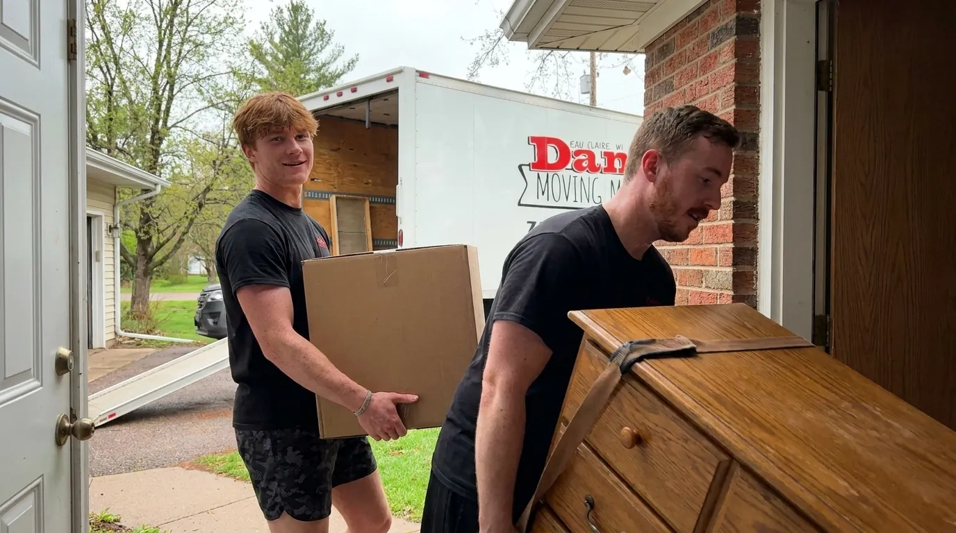 freight lumping movers unloading a semi-trailer