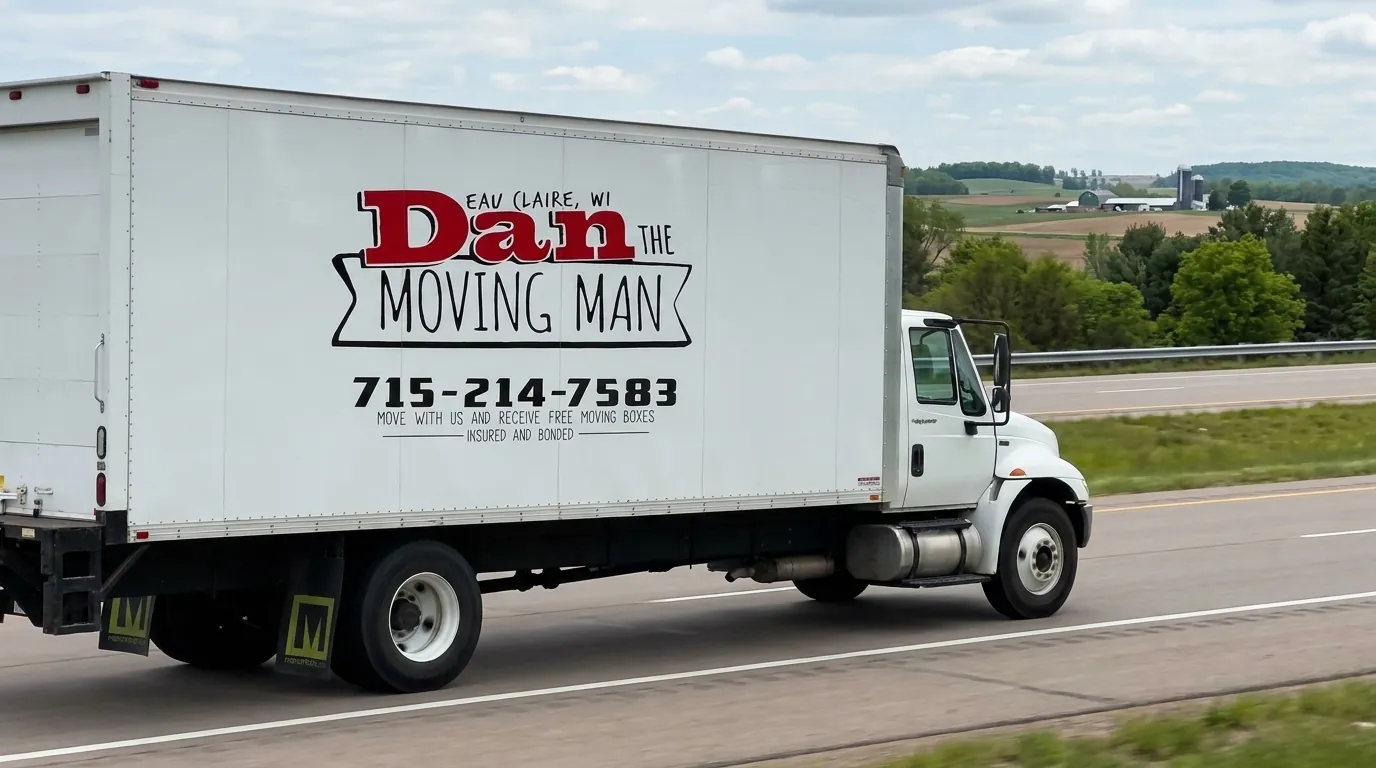 long-distance movers driving a moving truck out of Wisconsin